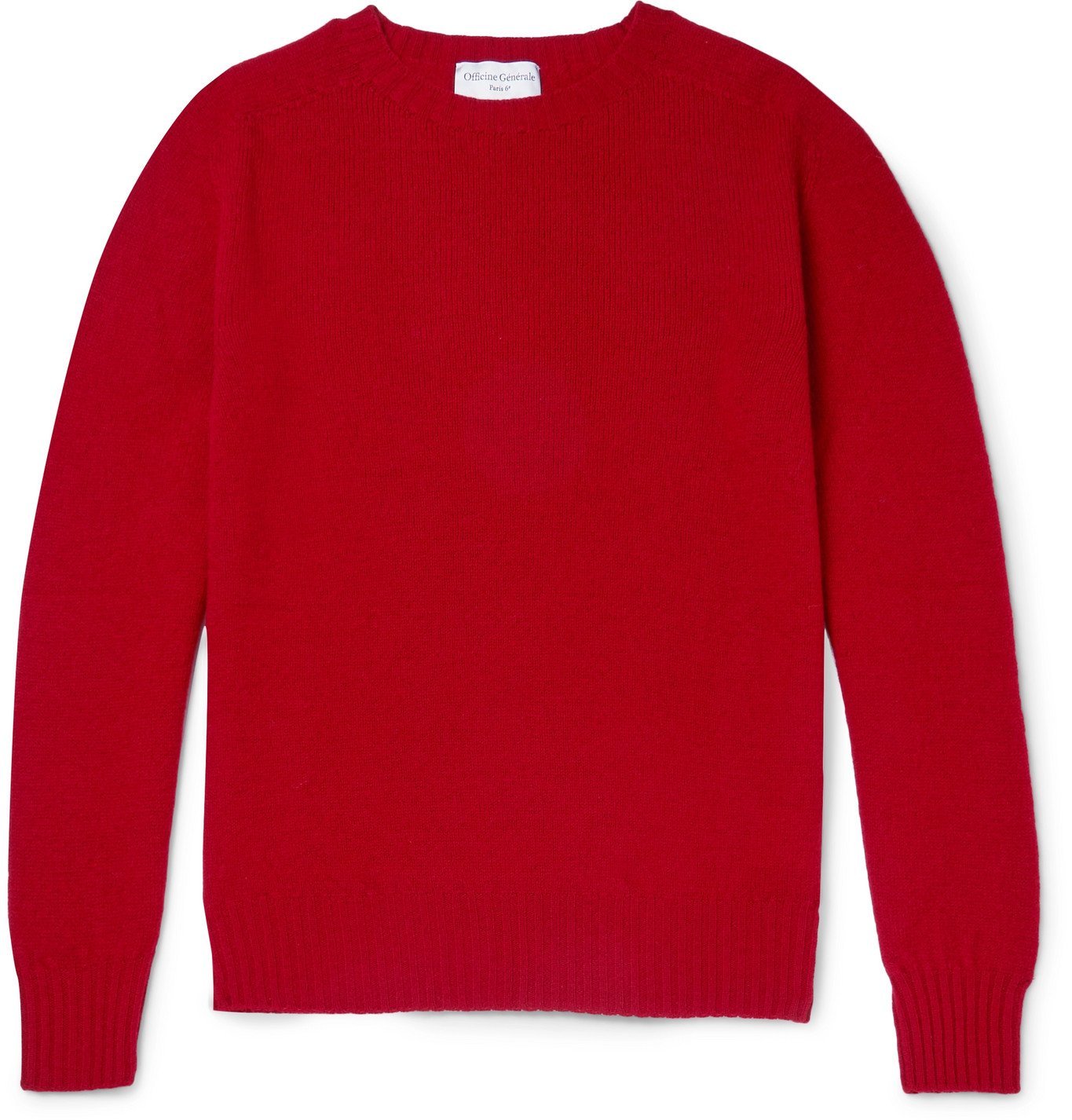 Officine Générale - Slim-Fit Virgin Wool Sweater - Red Officine Generale