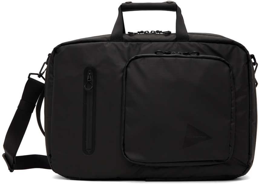 Photo: and wander Black Coating Rip Expansion Briefcase