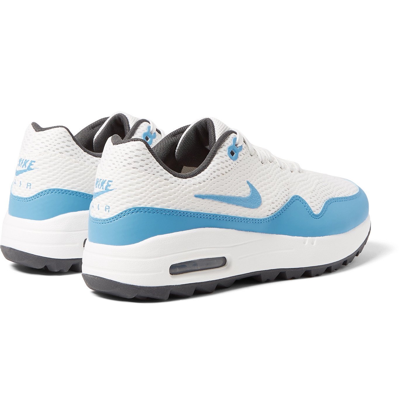 Nike Golf - Air Max 1G Faux Leather-Trimmed Coated-Mesh Golf Shoes ...