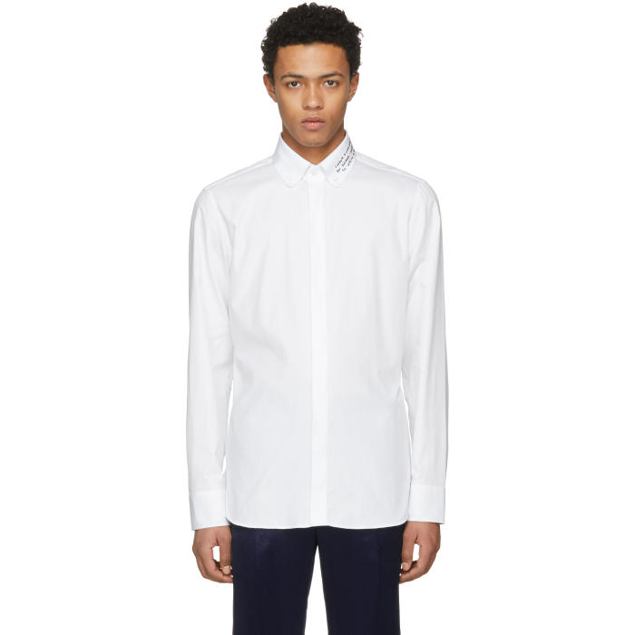 gucci embroidered collar shirt
