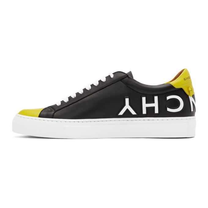 Givenchy Black and Yellow Reverse Logo Urban Street Sneakers Givenchy