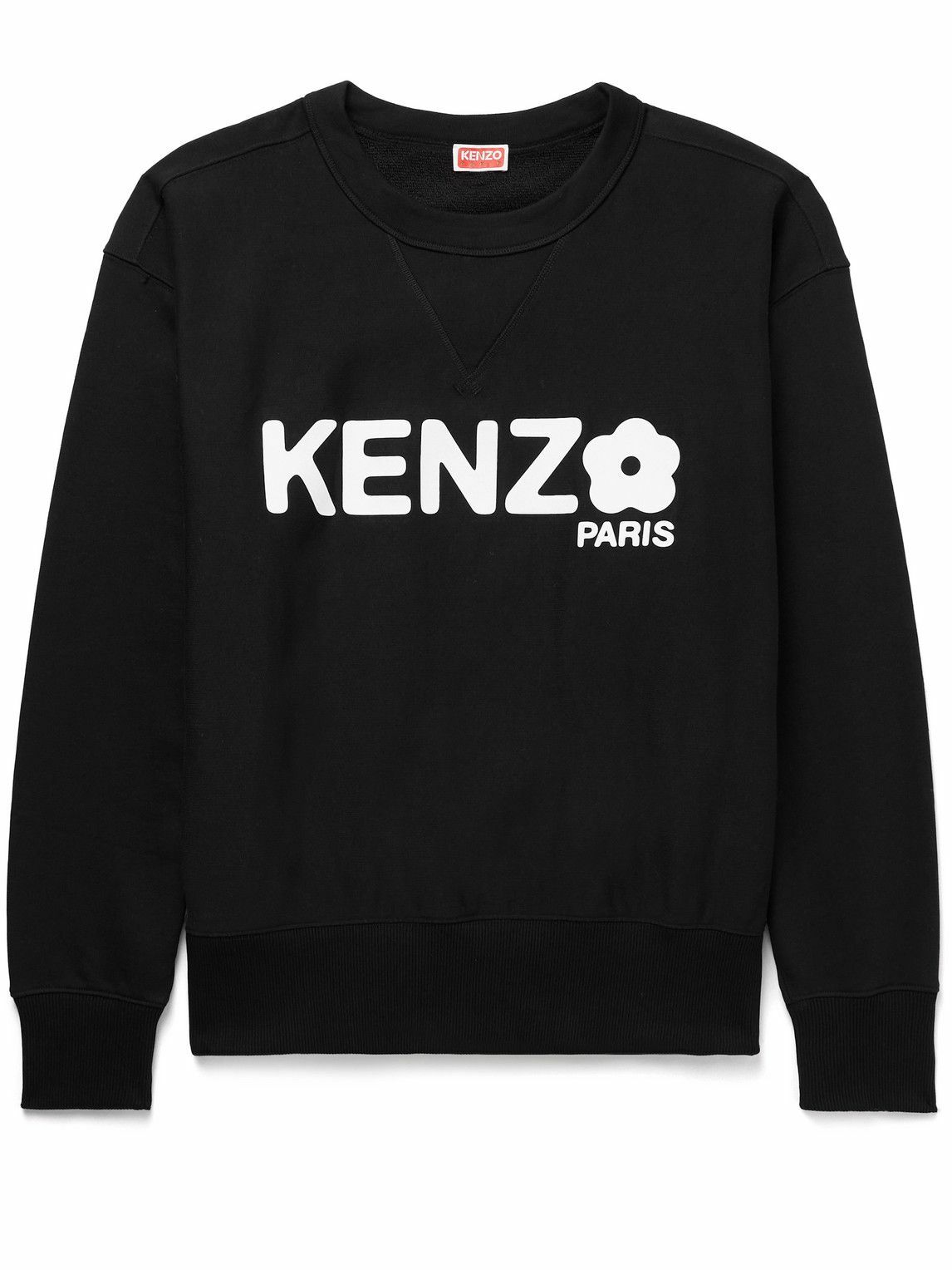 KENZO - Boke Flower 2.0 Logo-Print Cotton-Jersey Sweatshirt - Black Kenzo