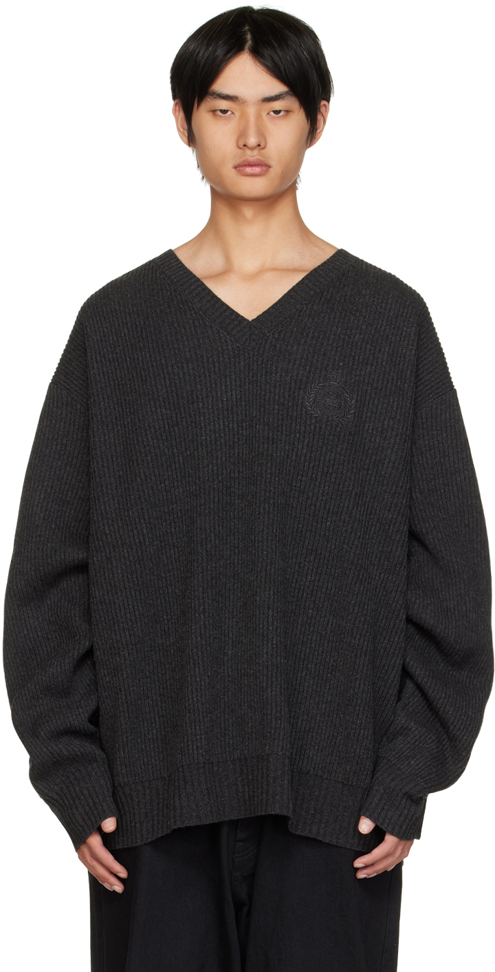 balenciaga sweater mens grey