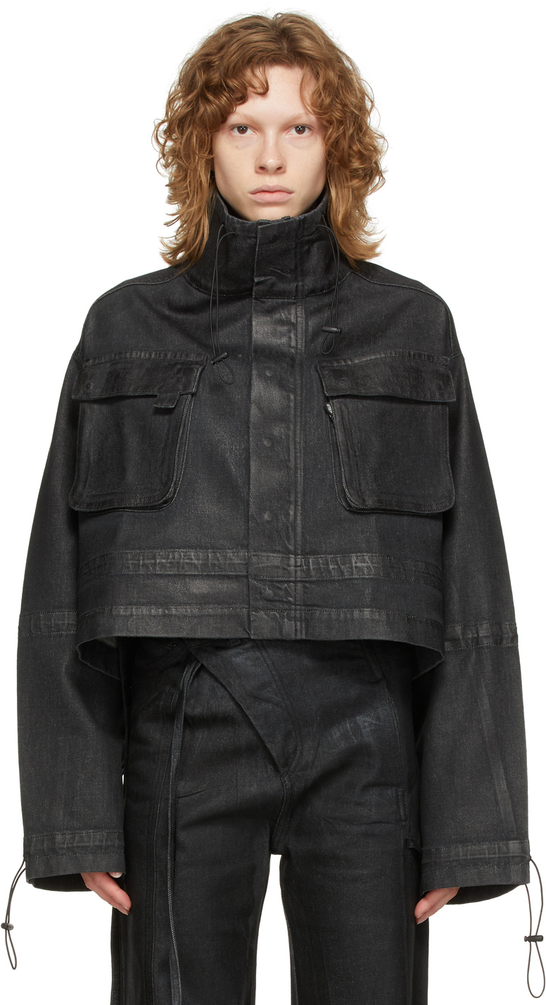 black cargo denim