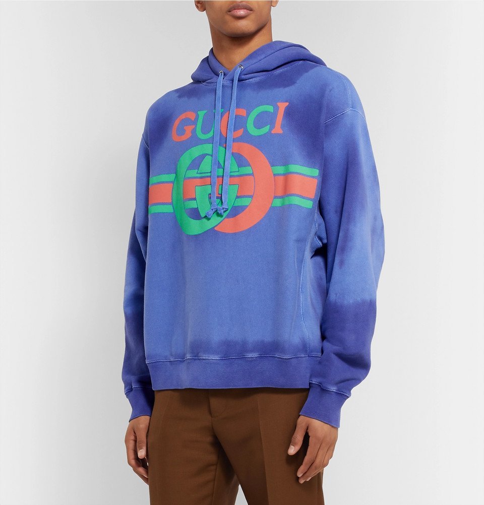 gucci gg loopback cotton hooded sweatshirt