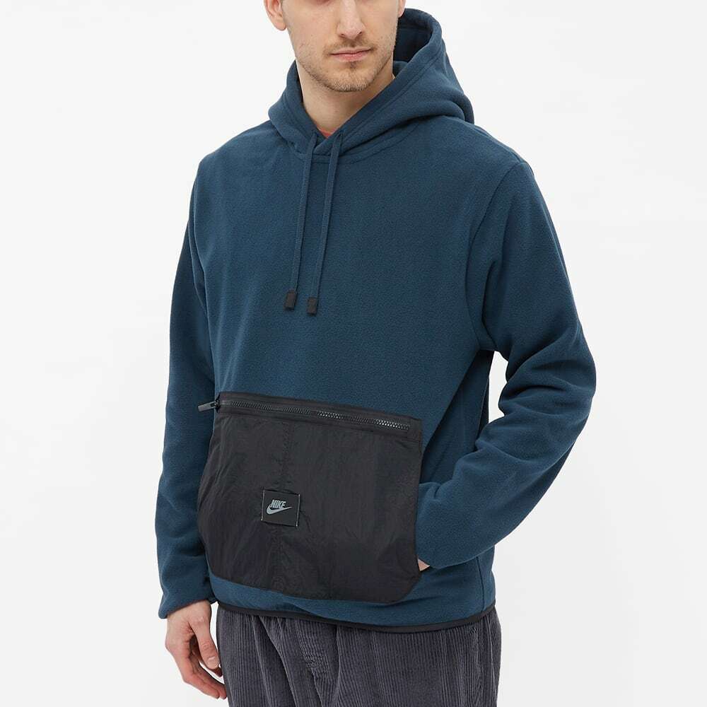 Nike Men's Utility Polar Fleece Popover Hoody in Armory Navy/Black Nike