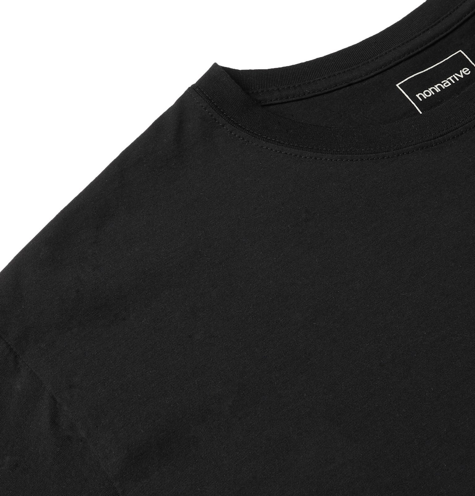 nonnative - Logo-Embroidered Cotton-Jersey T-Shirt - Black Nonnative