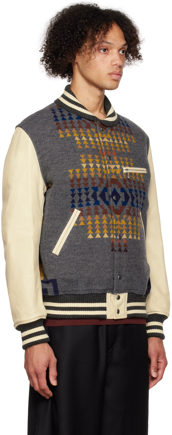 Junya Watanabe Gray Pendleton Edition Bomber Junya Watanabe