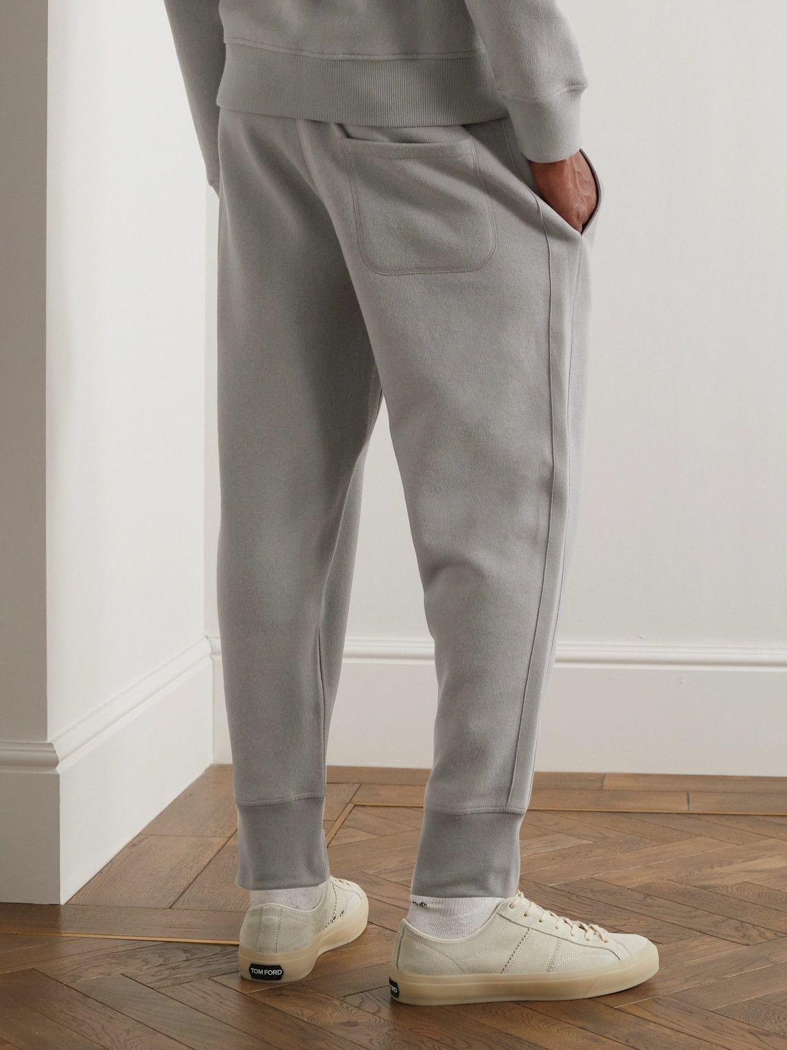 Kingsman - Tapered Cotton and Cashmere-Blend Jersey Sweatpants - Gray ...