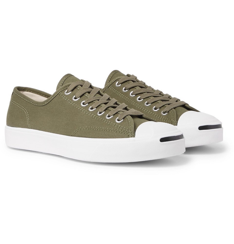 Converse - Jack Purcell OX Rubber-Trimmed Canvas Sneakers - Green Converse