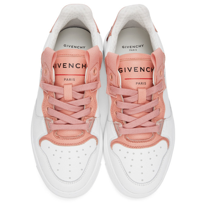 Givenchy Pink and White Wing Sneakers Givenchy