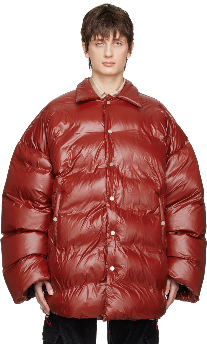 h&m red puffer jacket