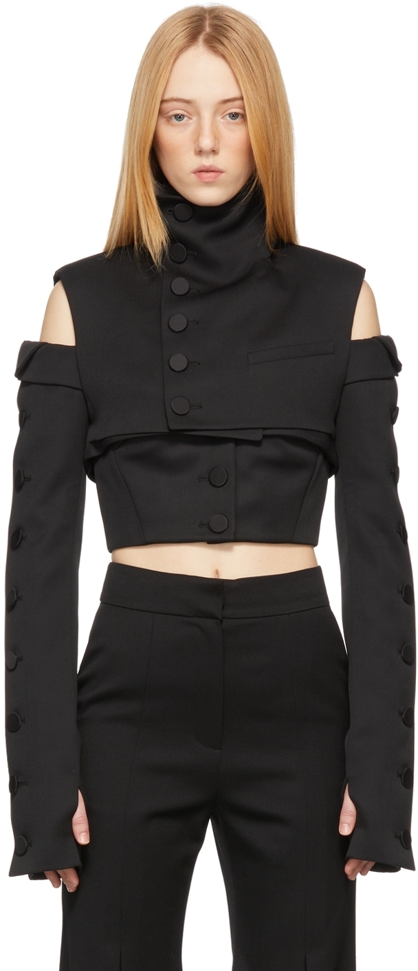 KIMHĒKIM Black Neo Emma Cropped Blazer