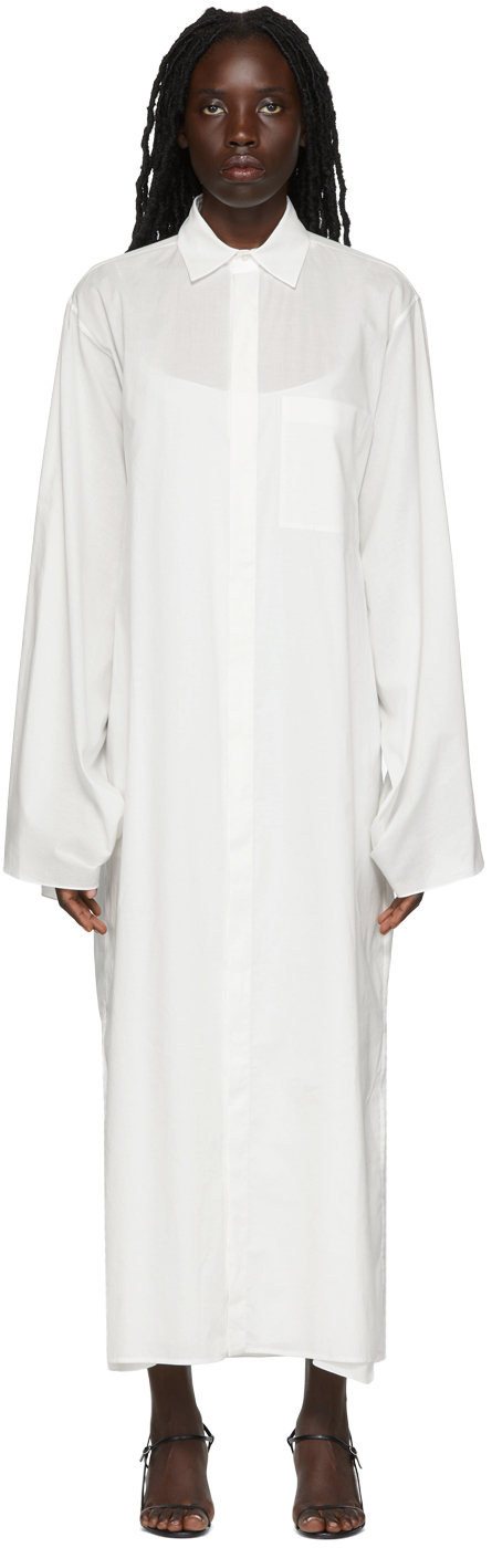 the row white gown