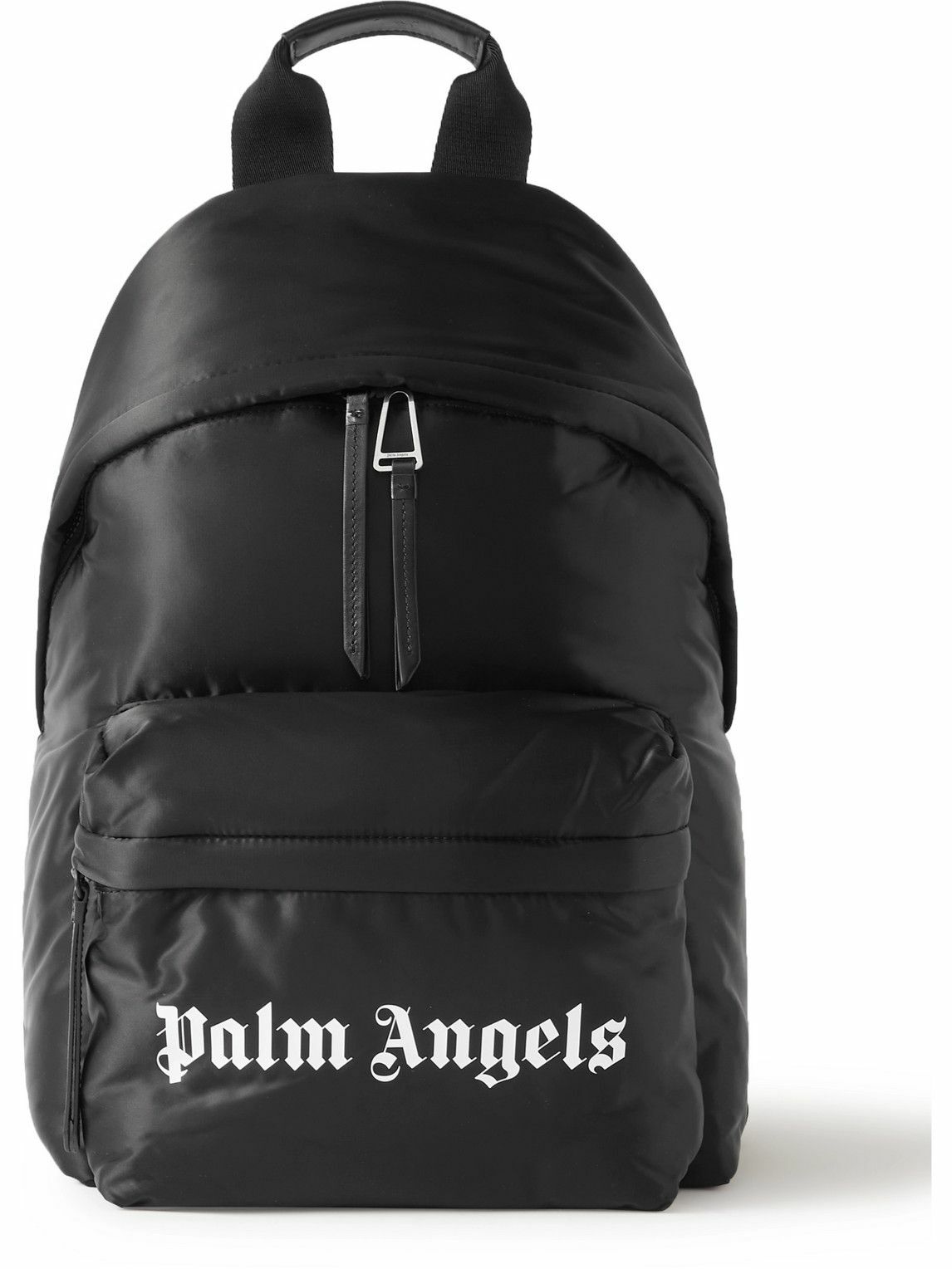 Palm Angels LogoPrint LeatherTrimmed Shell Backpack Palm Angels