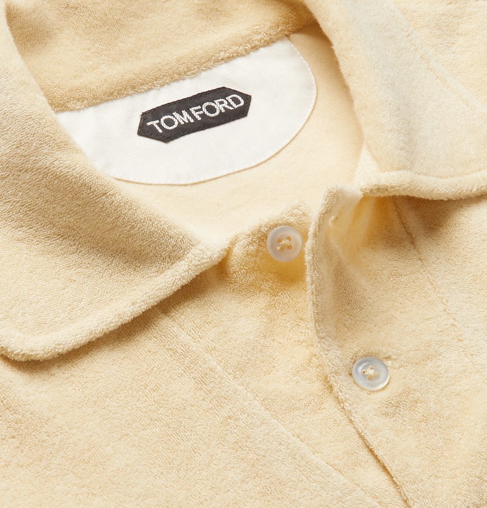TOM FORD - Cotton-Terry Polo Shirt - Yellow TOM FORD