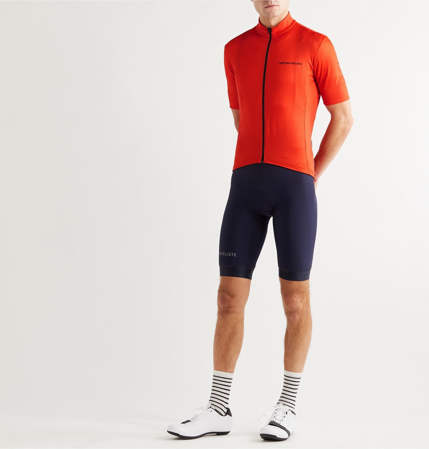 Cafe du Cycliste - Fleurette Polka-Dot Cycling Jersey - Orange Cafe du ...