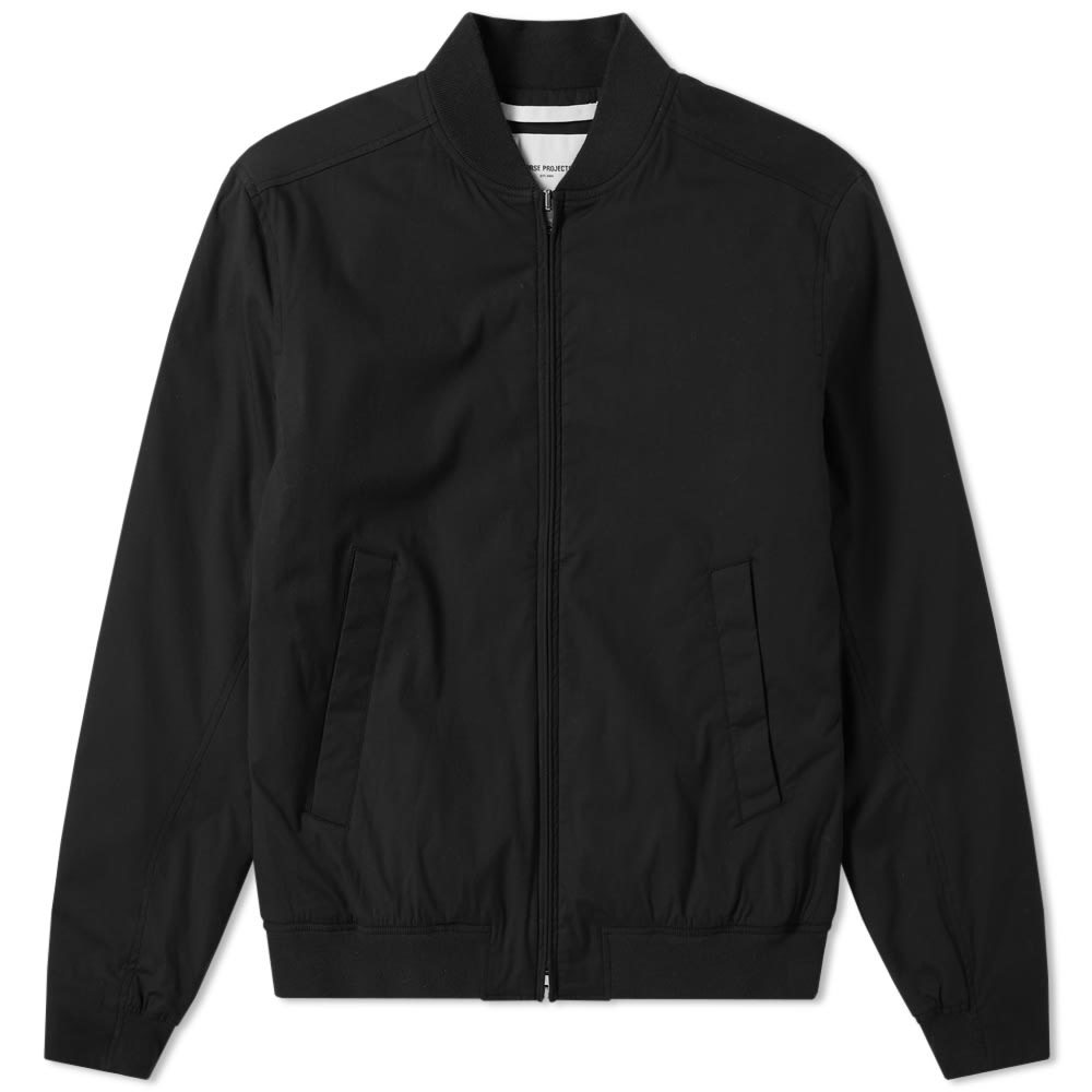 Norse Projects Ryan Poplin Bomber Jacket Black Norse Projects