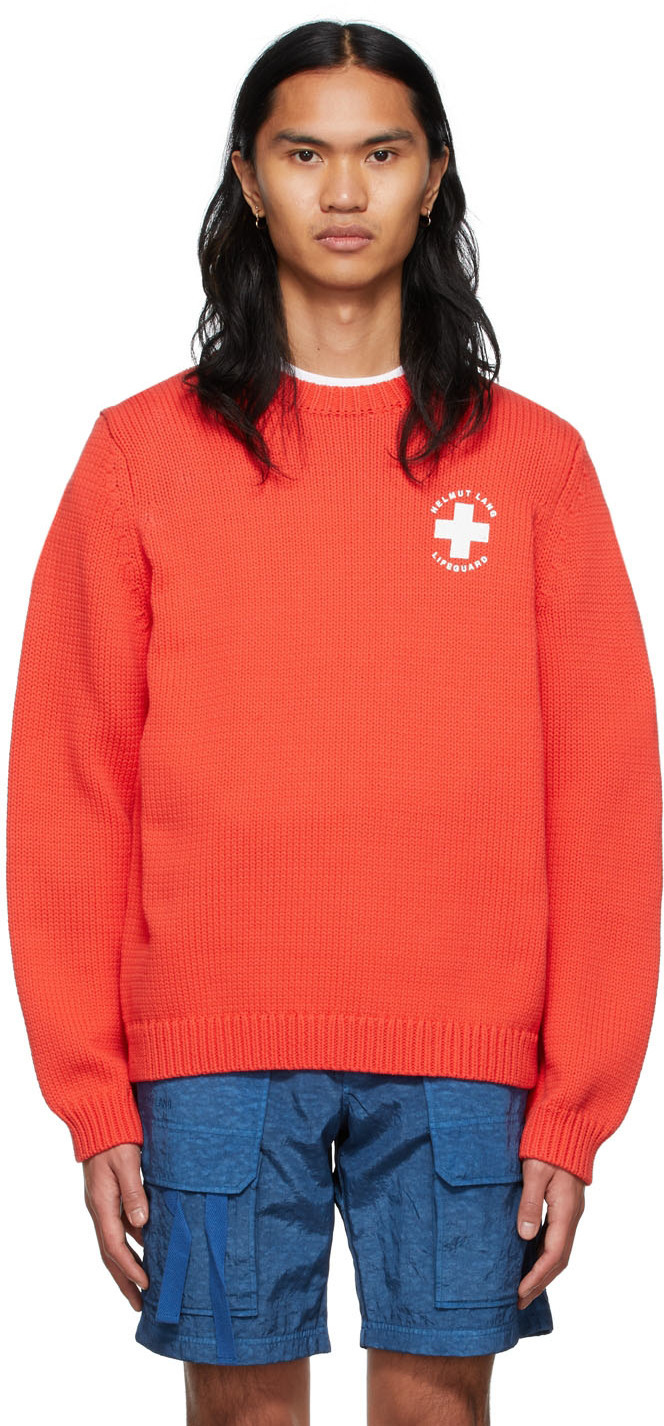 Helmut Lang Red Lifeguard Sweater 