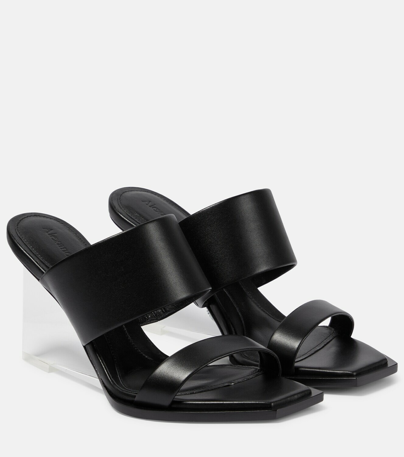 Alexander McQueen - Shard wedge leather sandals Alexander McQueen