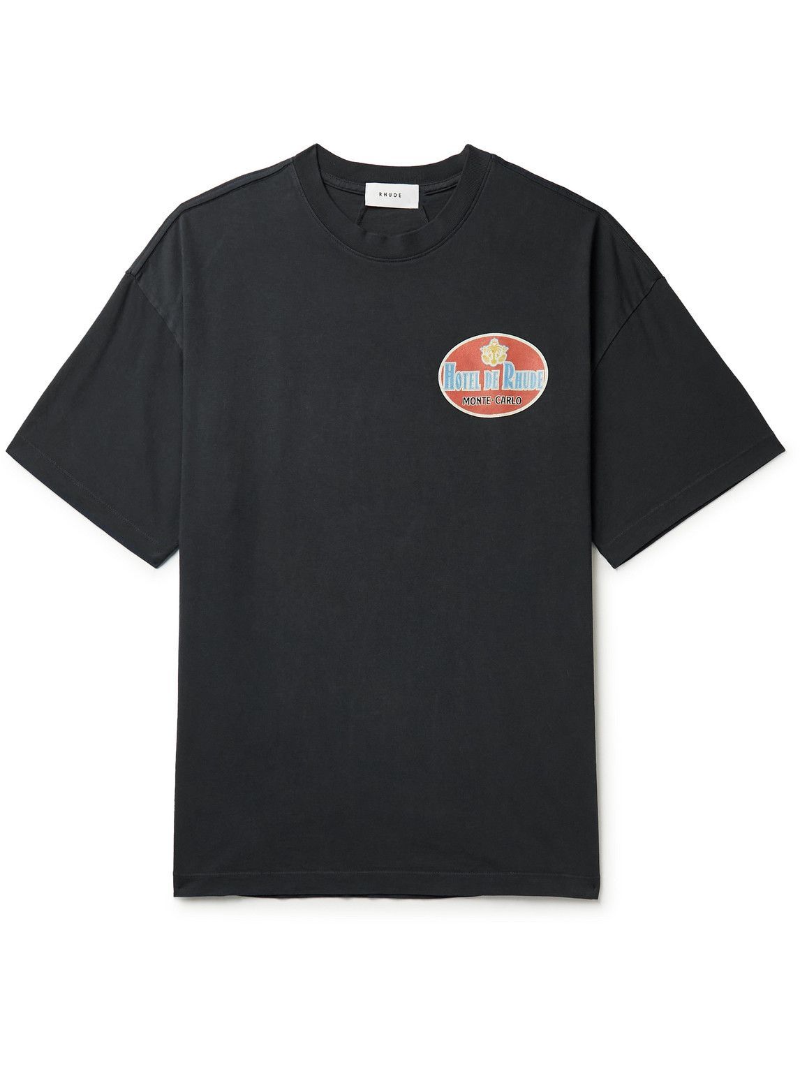 Rhude - Printed Cotton-Jersey T-Shirt - Black Rhude