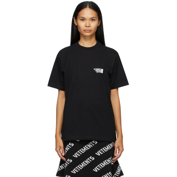 VETEMENTS Black Limited Edition Logo T-Shirt Vetements