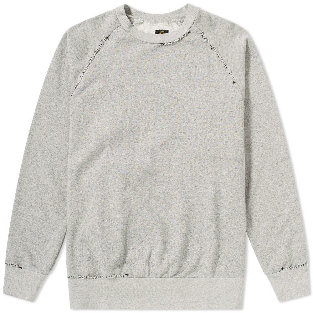 Needles Hand Stitched Crew Sweat Grey Needle