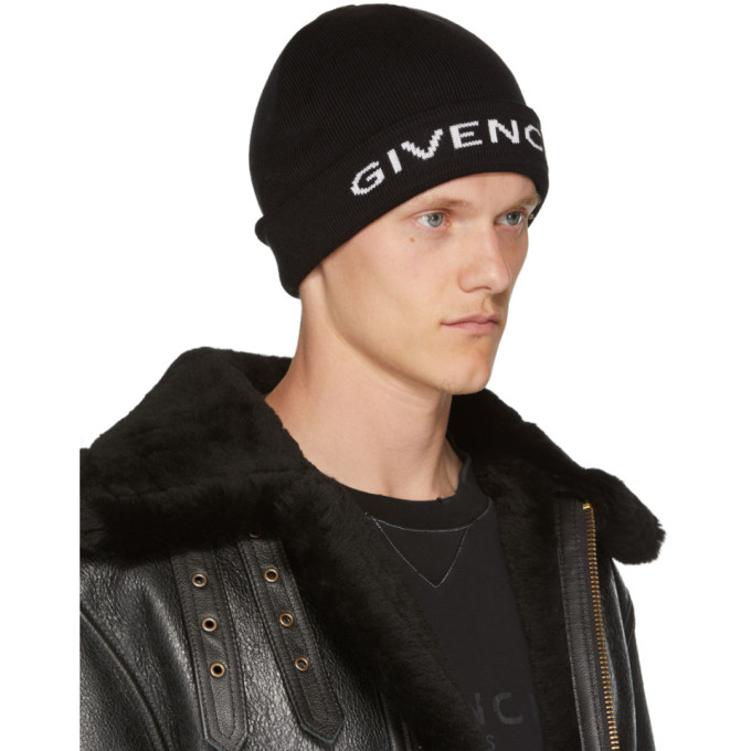 givenchy logo beanie