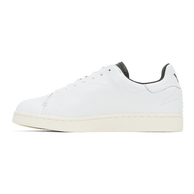 Y-3 White Logo Court Sneakers Y-3