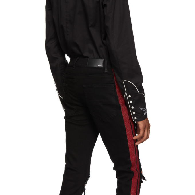 mike amiri jeans glitter