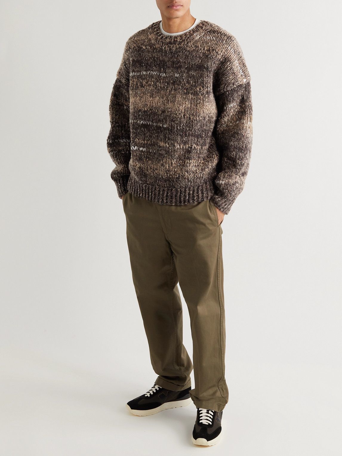 Visvim - Amplus Intarsia Striped Wool Sweater - Brown Visvim