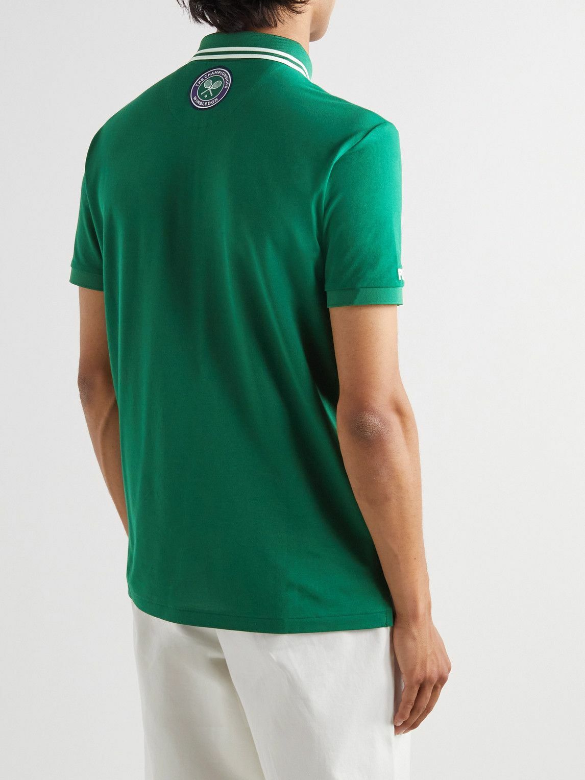 Polo Ralph Lauren - Wimbledon Logo-Embroidered Cotton-Blend Piqué Polo Shirt - Green