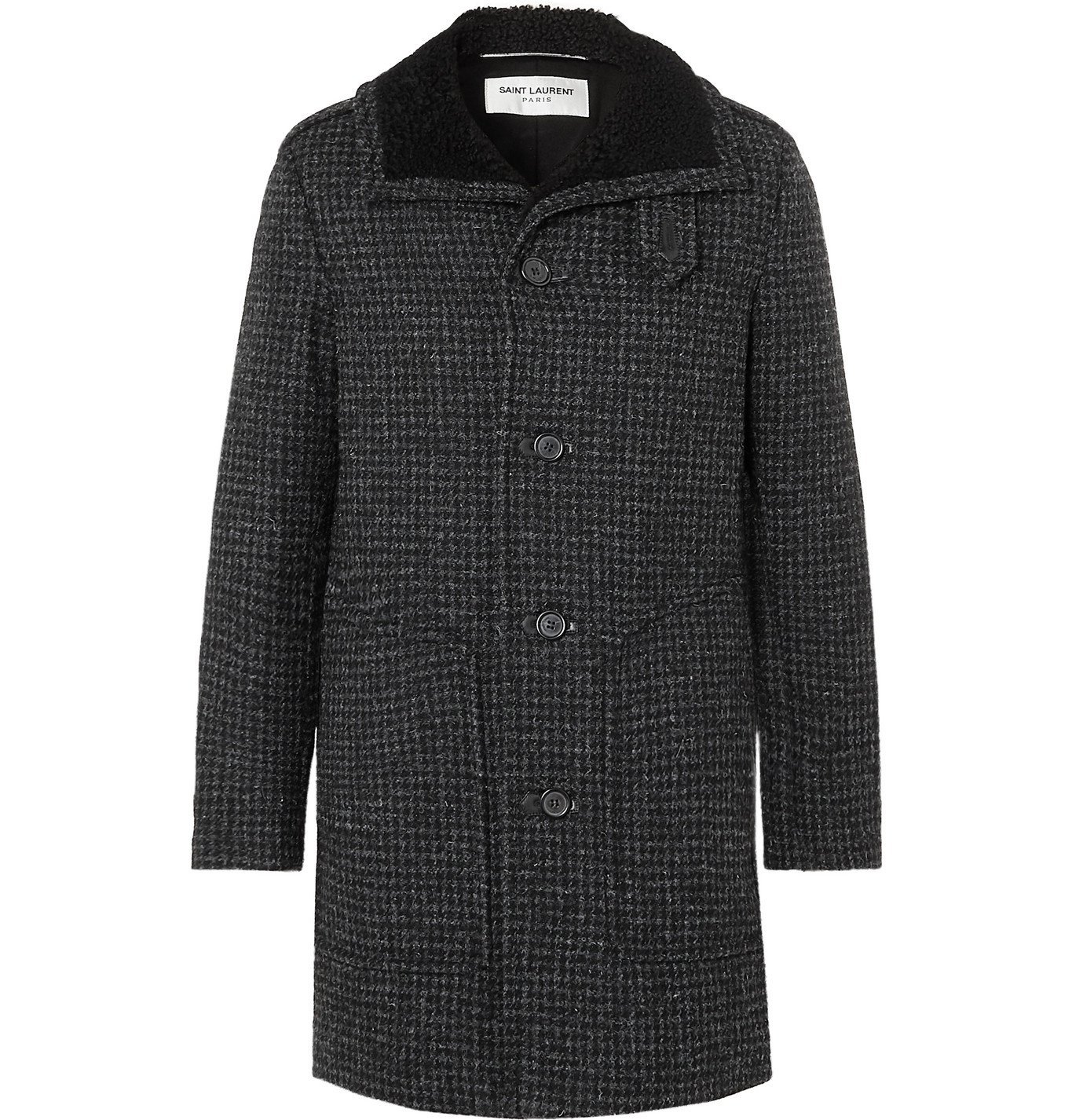 saint laurent houndstooth coat