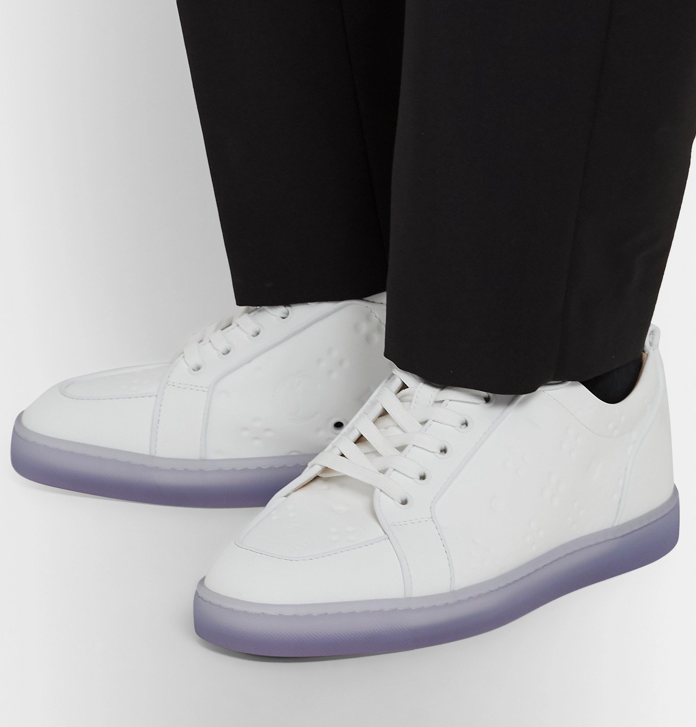Tæmme appel Ond Christian Louboutin - Rantulow Orlato Debossed Leather Sneakers - White  Christian Louboutin