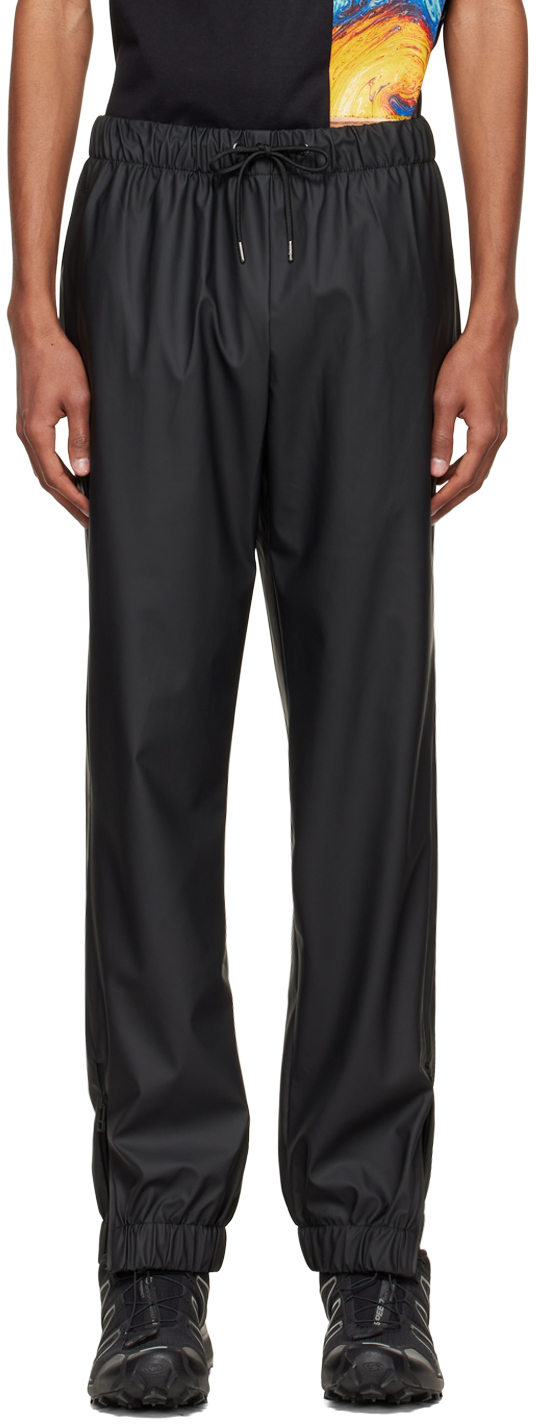 RAINS Black Polyester Lounge Pants Rains