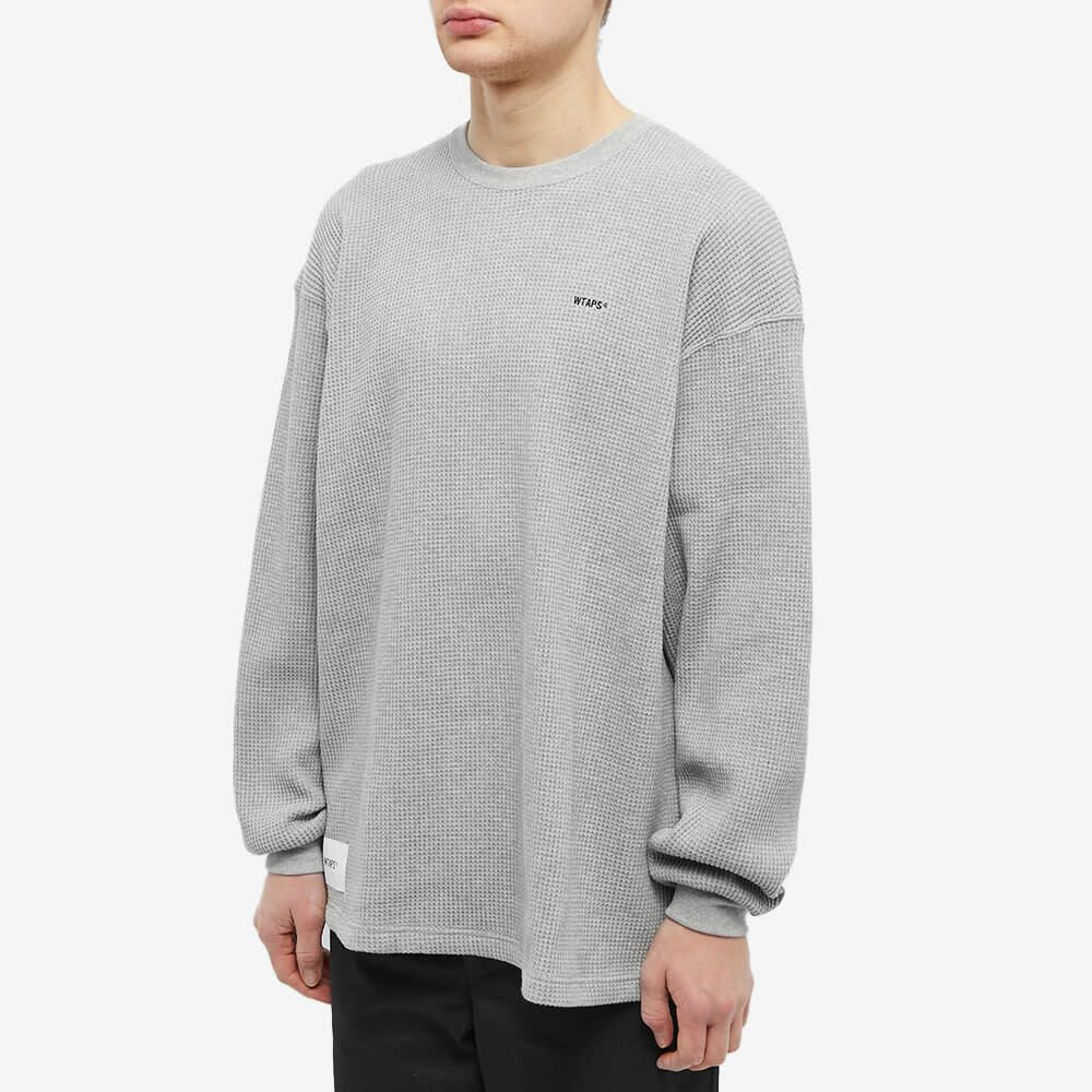 WTAPS Men's Long Sleeve Waffle TShirt in Grey WTAPS