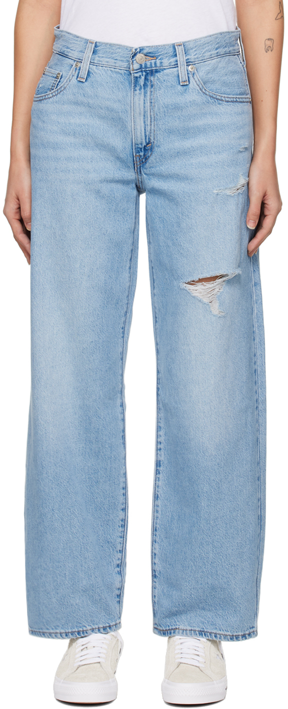 Levi's Blue Baggy Dad Jeans Levi's Red