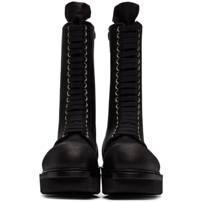 Rick Owens Black Army Bozo Megatooth 