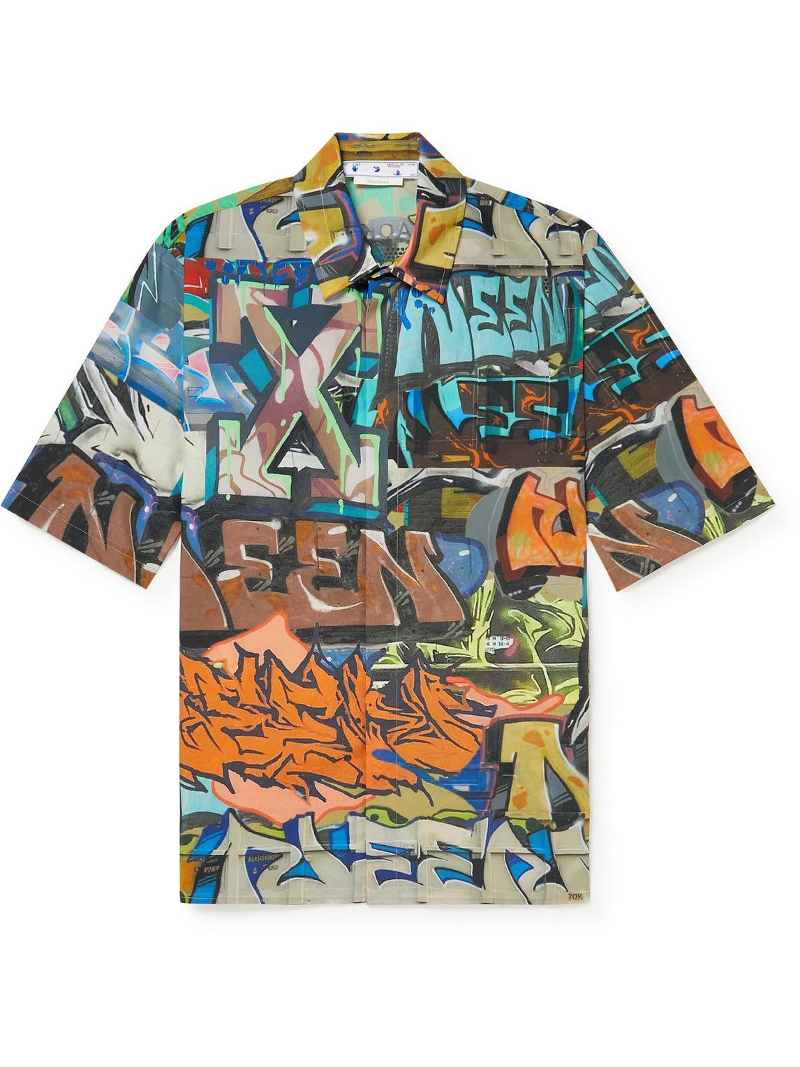 OffWhite Printed Woven Shirt Orange OffWhite