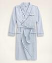 Brooks Brothers Men's Cotton Oxford Stripe Robe | Blue
