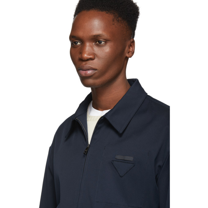 Prada Navy Twill Zip Jacket Prada