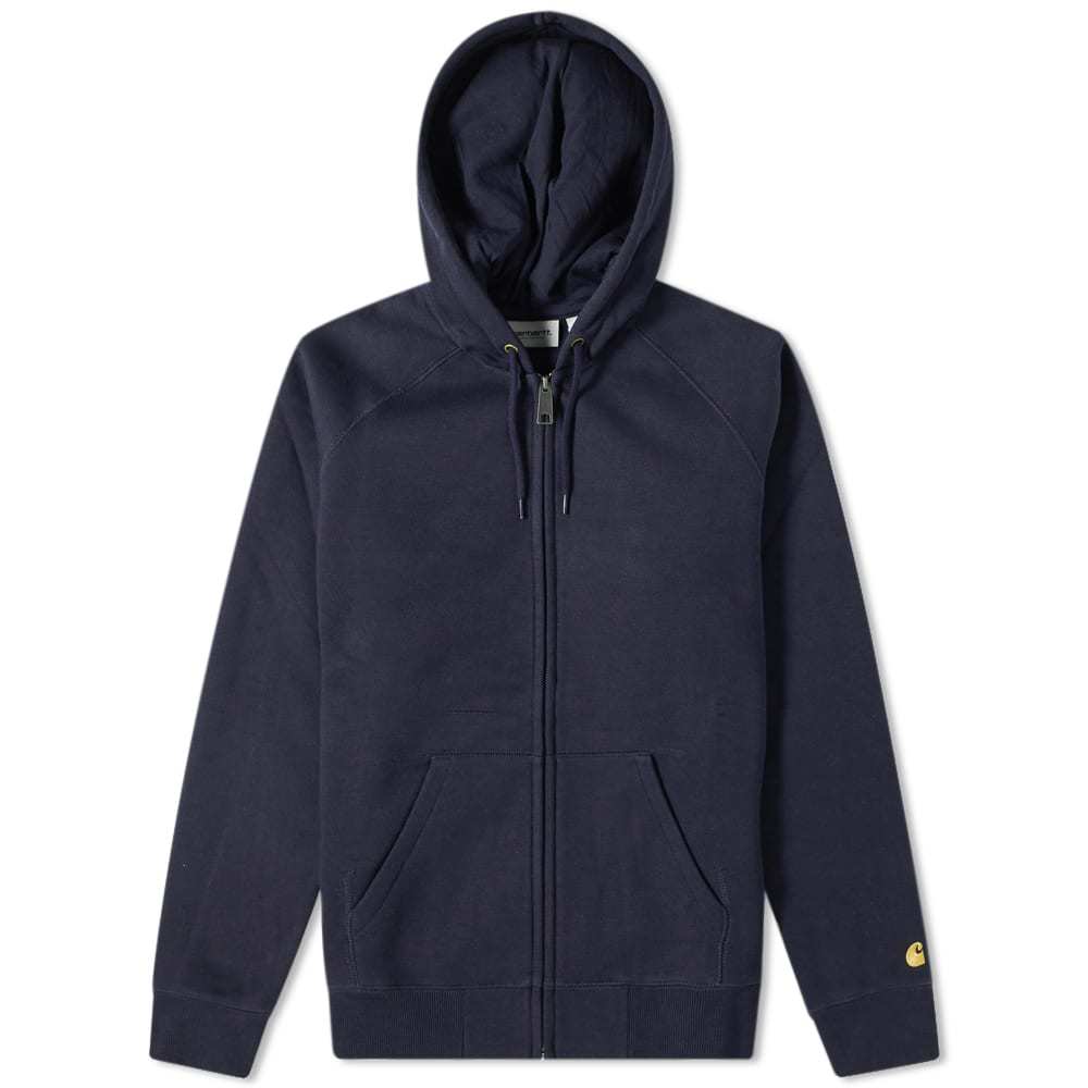 Carhartt Hooded Chase Jacket Dark Navy & Gold Carhartt WIP