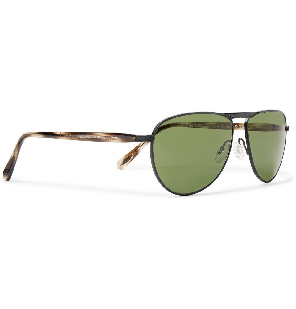 Berluti - Oliver Peoples Conduit St Aviator-Style Gunmetal-Tone and Acetate  Sunglasses - Men - Brown Berluti