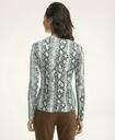 Brooks Brothers Women's Jersey Printed Long-Sleeve Snake Skin T-Shirt | Grey