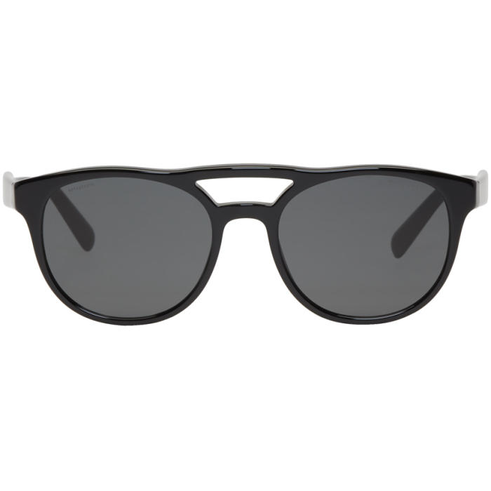 Prada Black and Grey Double Bridge Sunglasses Prada