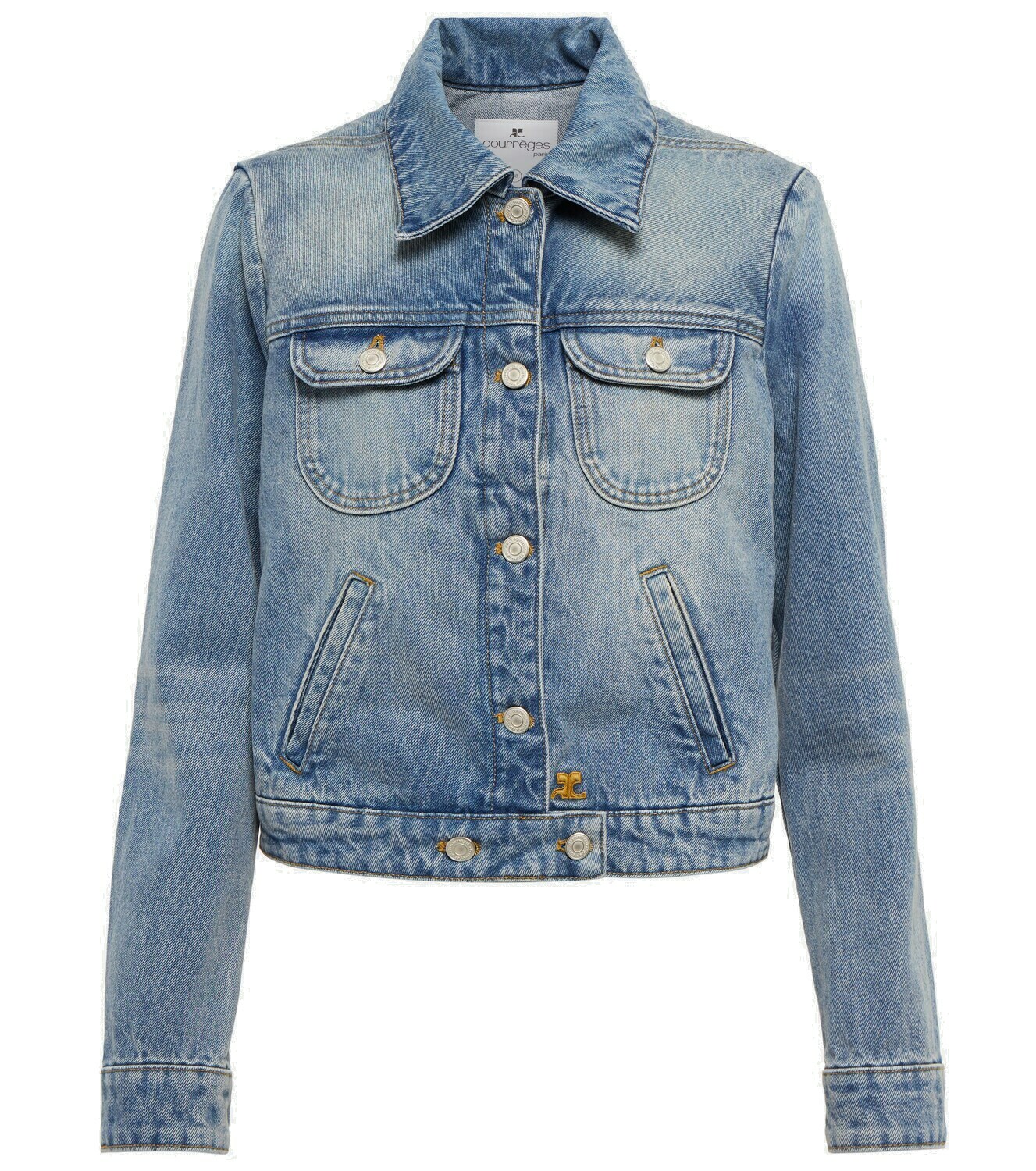 Courreges - Logo embroidered denim jacket Courreges