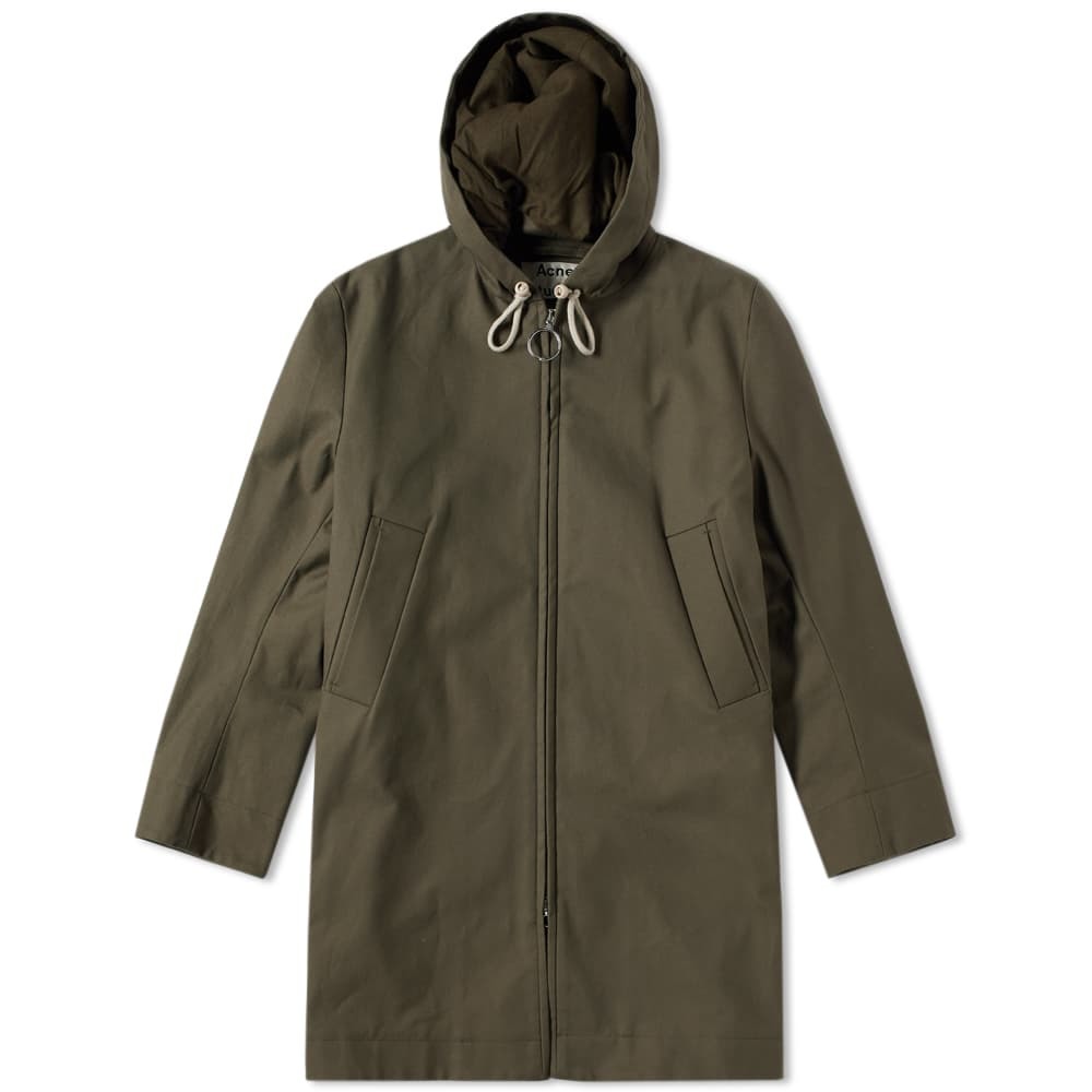 Acne Studios Melt Twill Parka Green Acne Studios