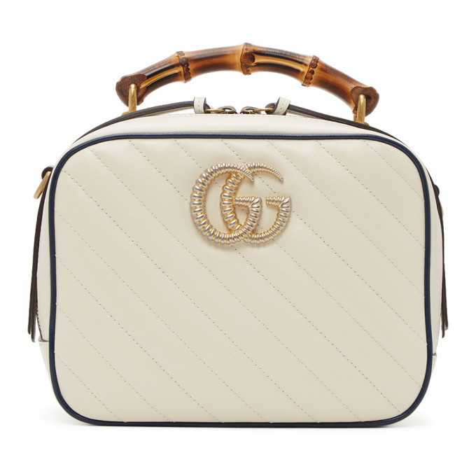 gucci white quilted bag