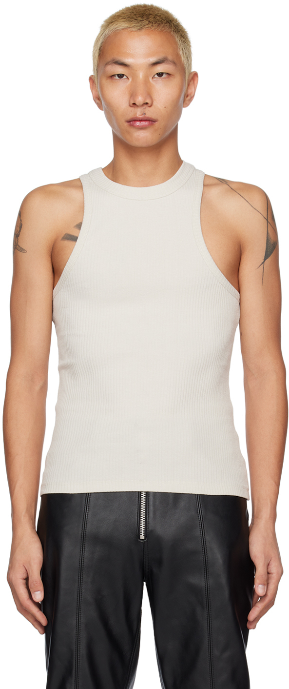 Han Kjobenhavn Beige Light Ribbed Tank Top Han Kjobenhavn