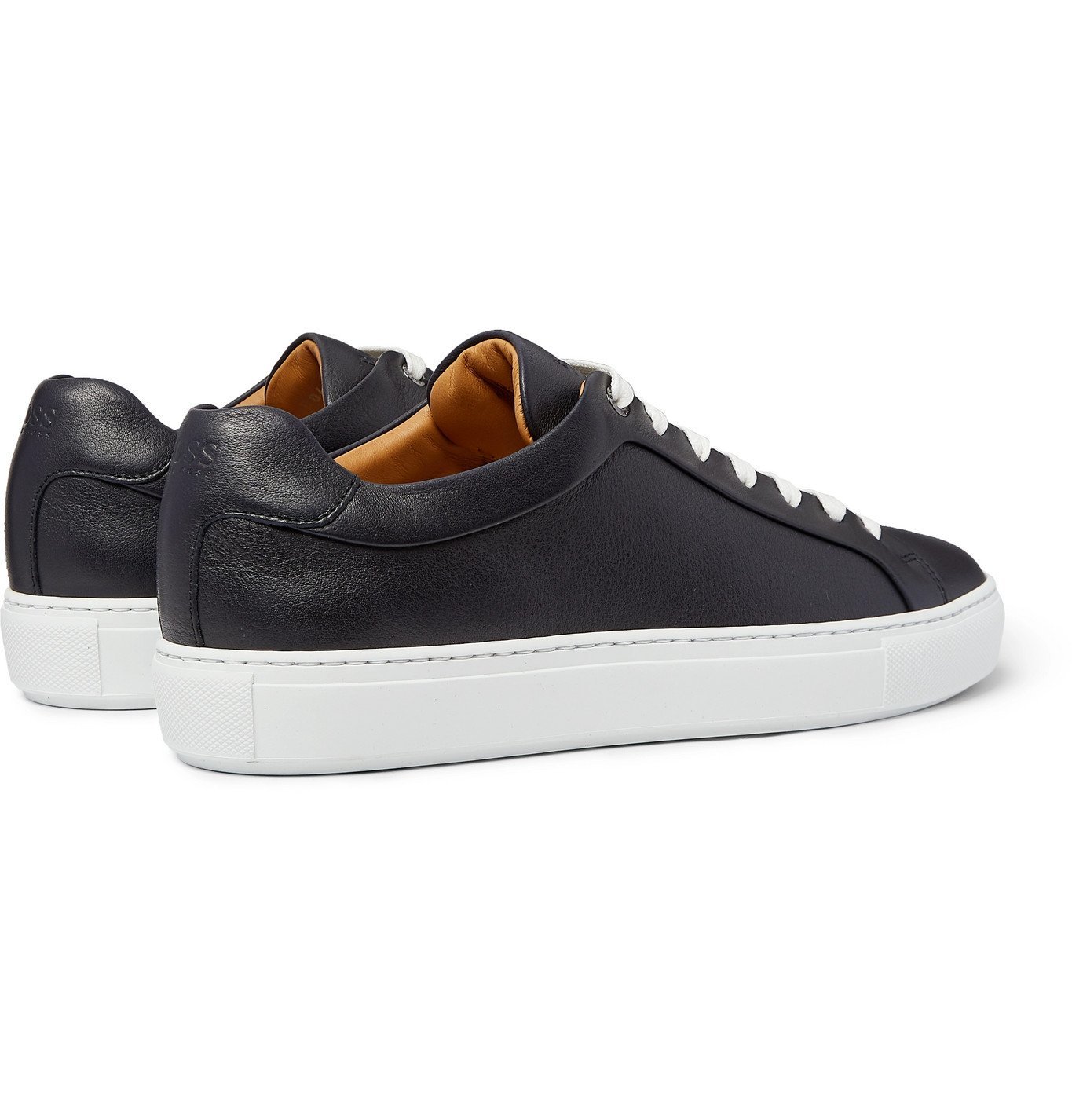 Hugo Boss - Full-Grain Leather Sneakers - Blue Hugo Boss